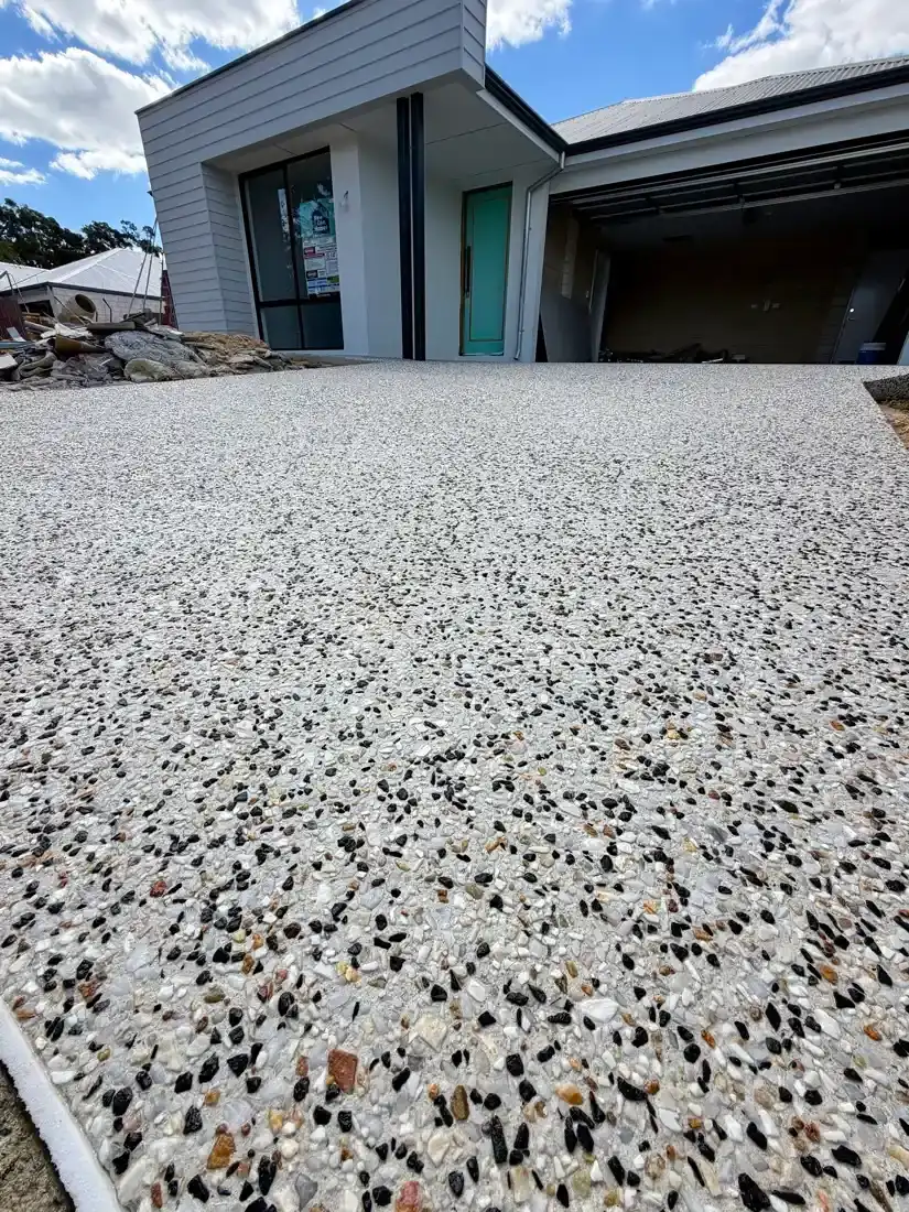 Balanced mid-grey stone blend across a finished surround